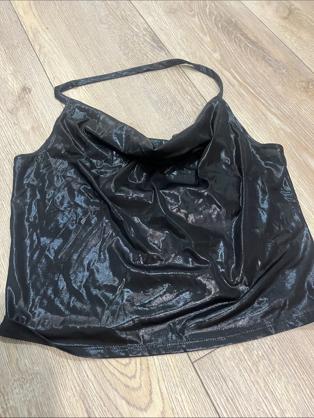 Sincerly Jules Black Sparkle halter XL